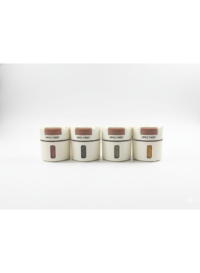 طقم برطمانات توابل مغناطيسية جداري من الفولاذ المقاوم للصدأ منظم تخزين المطبخ-4 عبوات - Image 4